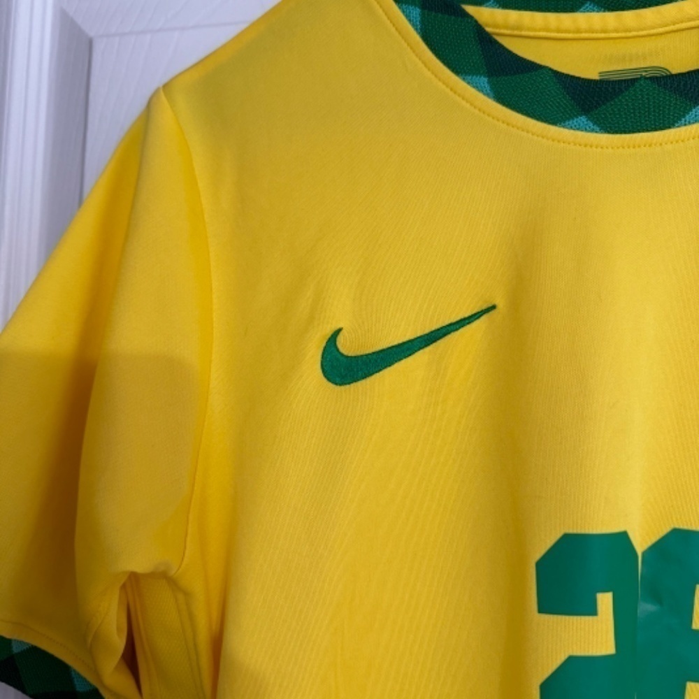 Brasil Nike Soccer Football Green Yellow Jersey Men’s Medium - Picture 12 of 12